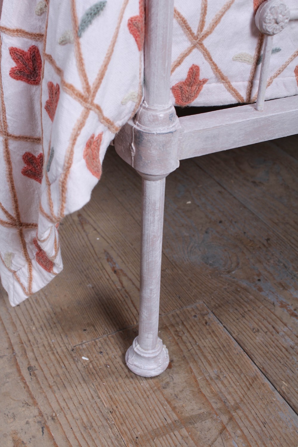 Lovely  early Victorian iron and brass king size bed  View III
