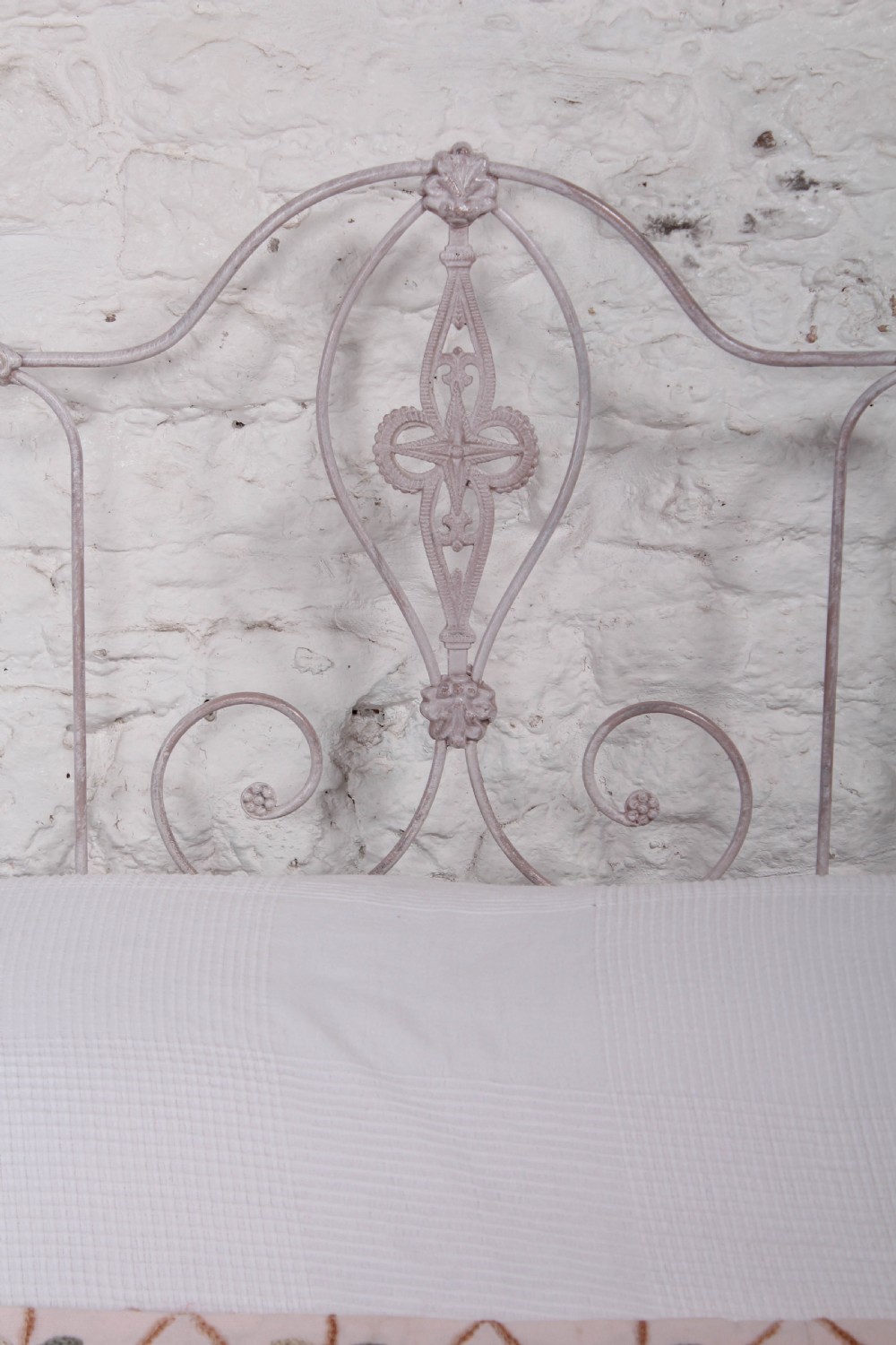Lovely  early Victorian iron and brass king size bed  View VIII