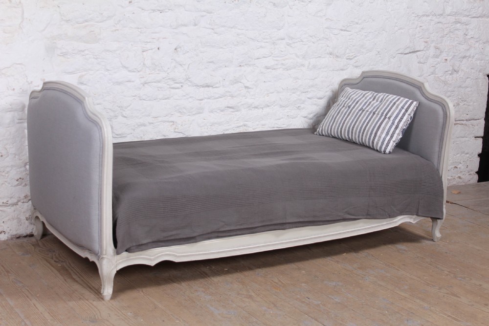 Pretty French newly upholstered Louis XV style day bed