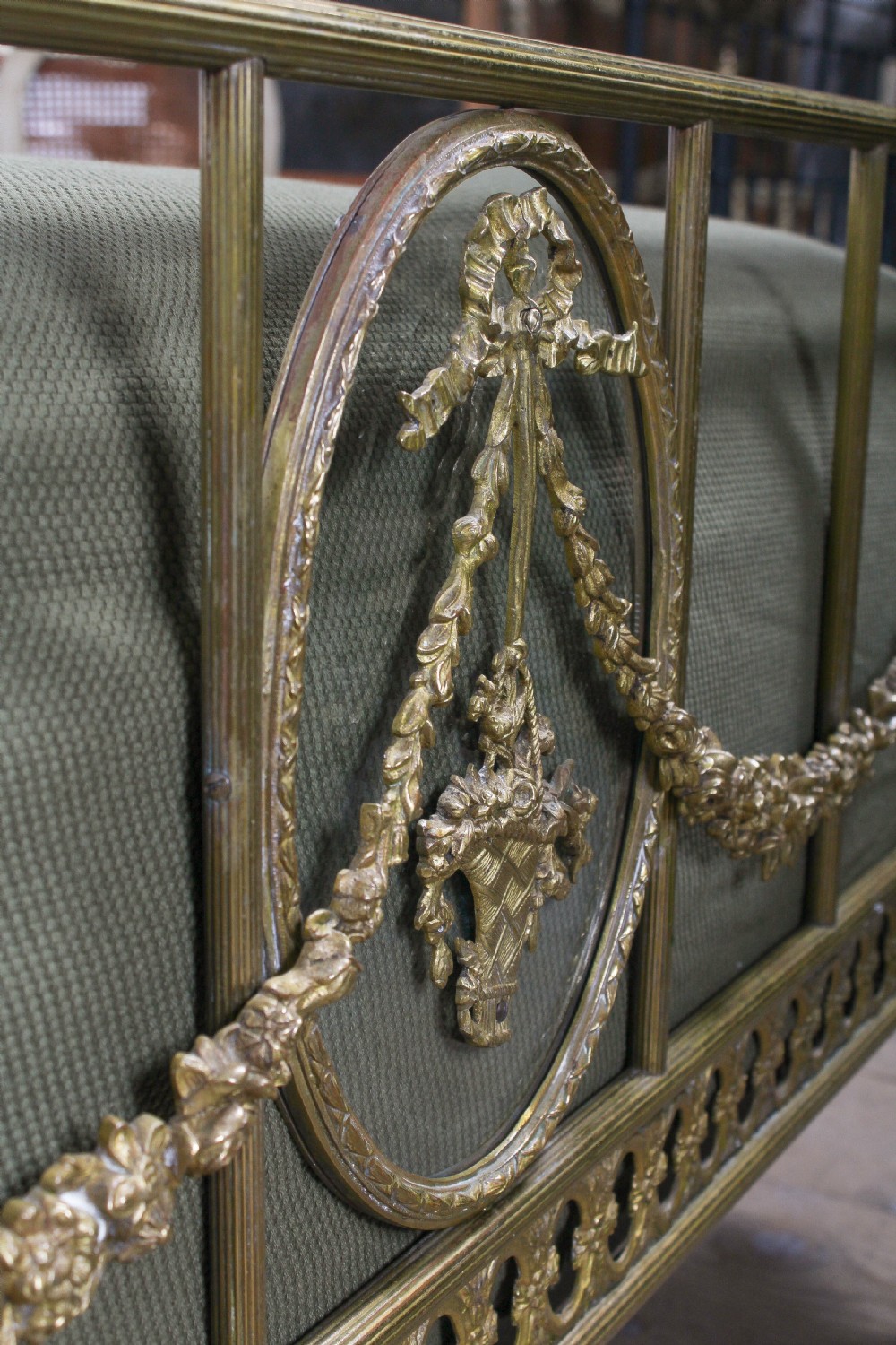 Very pretty individual French double brass bed View V