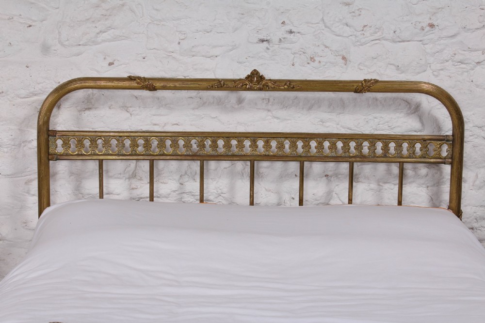 Very pretty individual French double brass bed View XI