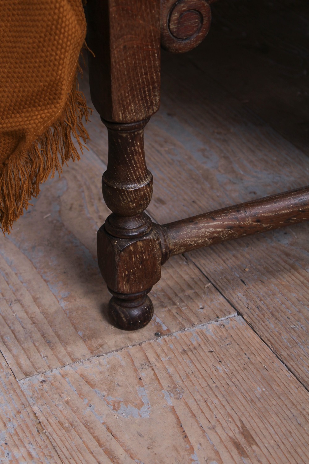 Single caned oak bed View V