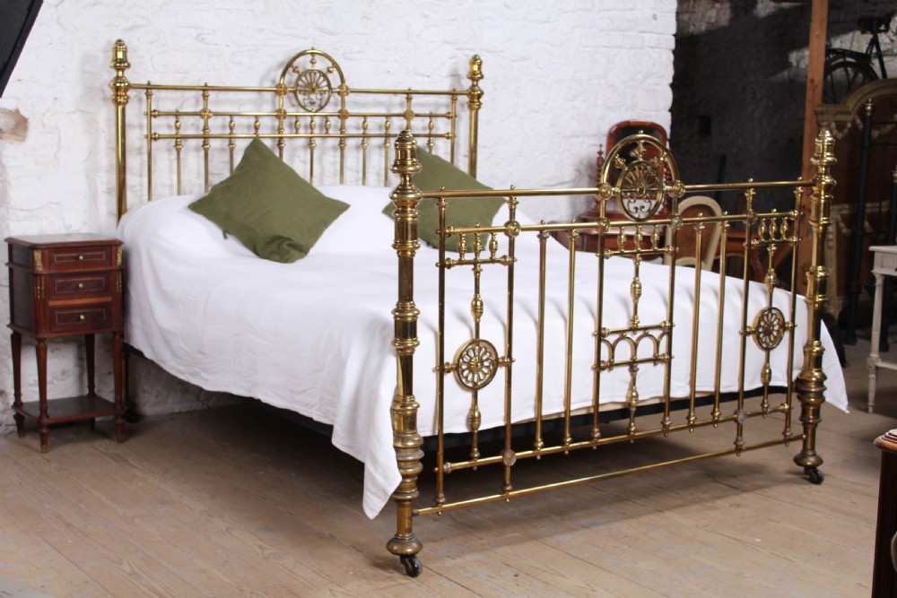 Handsome super king size all brass Victorian english bed