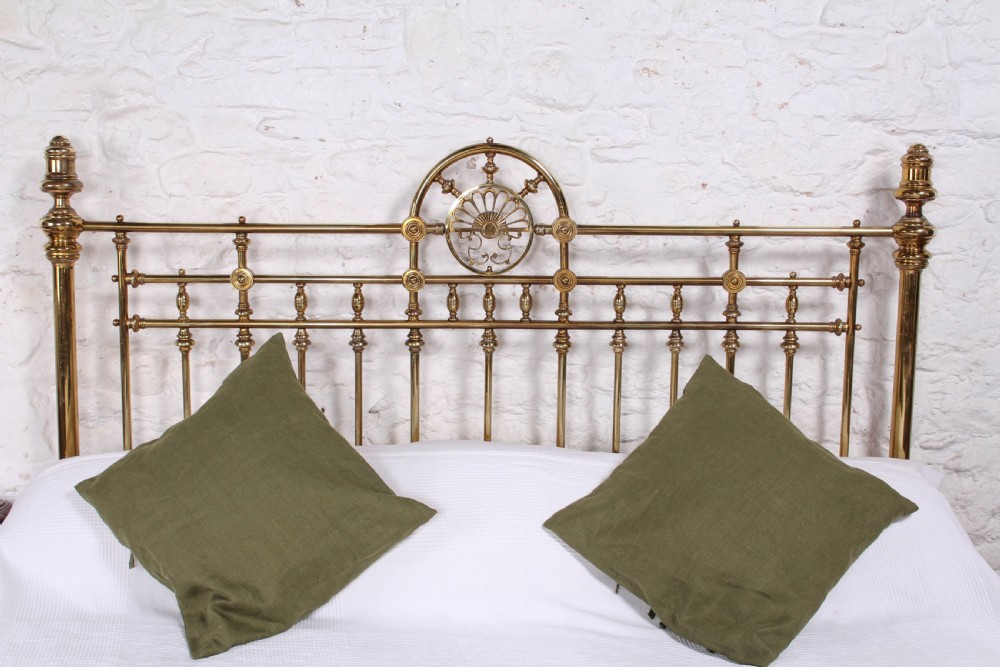 Handsome super king size all brass Victorian english bed View III