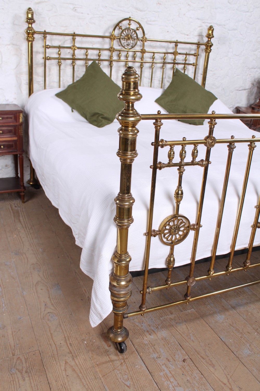 Handsome super king size all brass Victorian english bed View VII