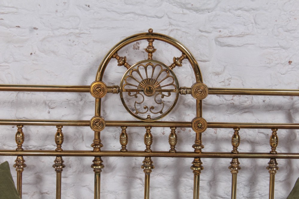 Handsome super king size all brass Victorian english bed View IX