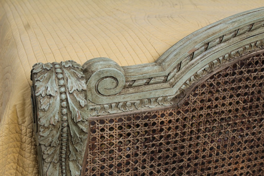 Magnificent French caned king size marriage bed  View IV