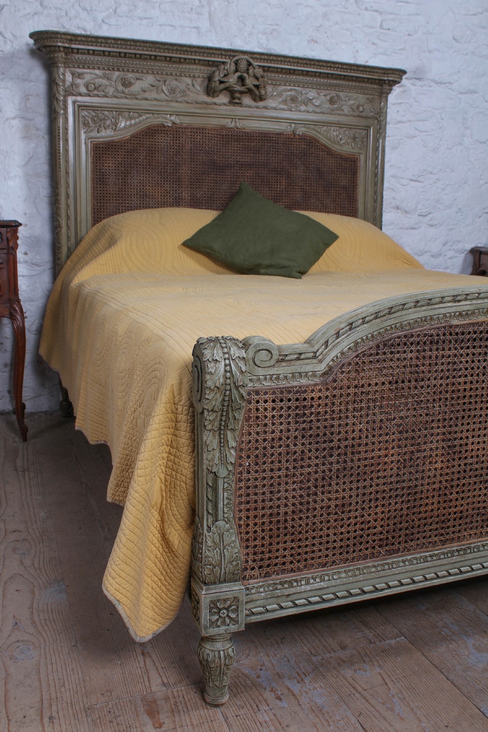 Magnificent French caned king size marriage bed  View XIII
