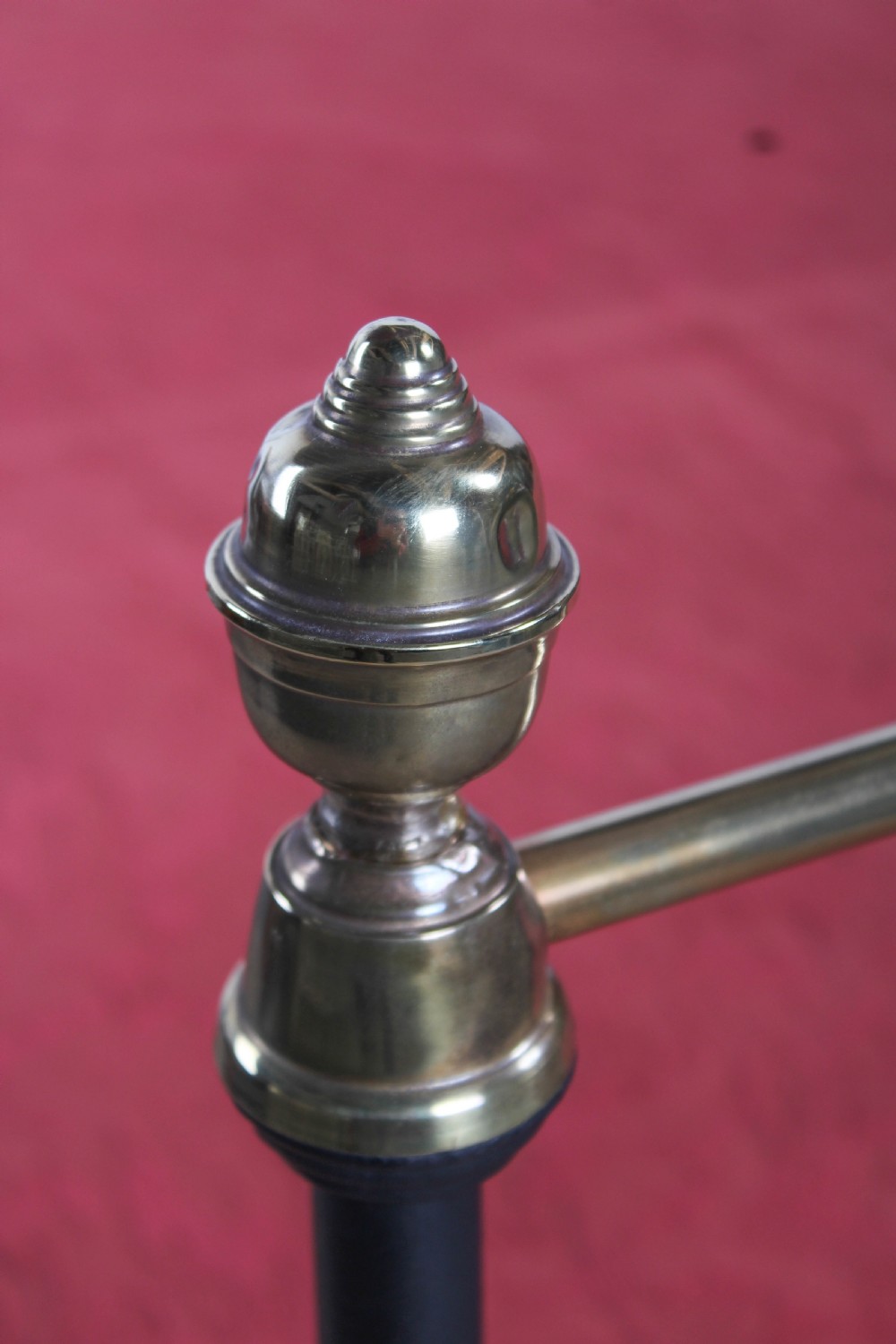 Classic Victorian double black and aged  brass bed View IV
