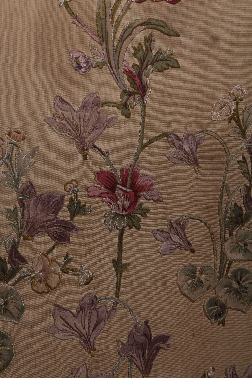 Beautiful old Art Noveau five fold appliqué screen View XIV