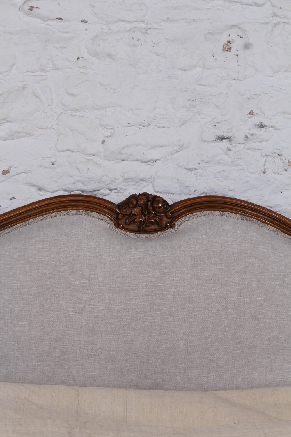 Newly upholstered king size Louis XV style bed View III