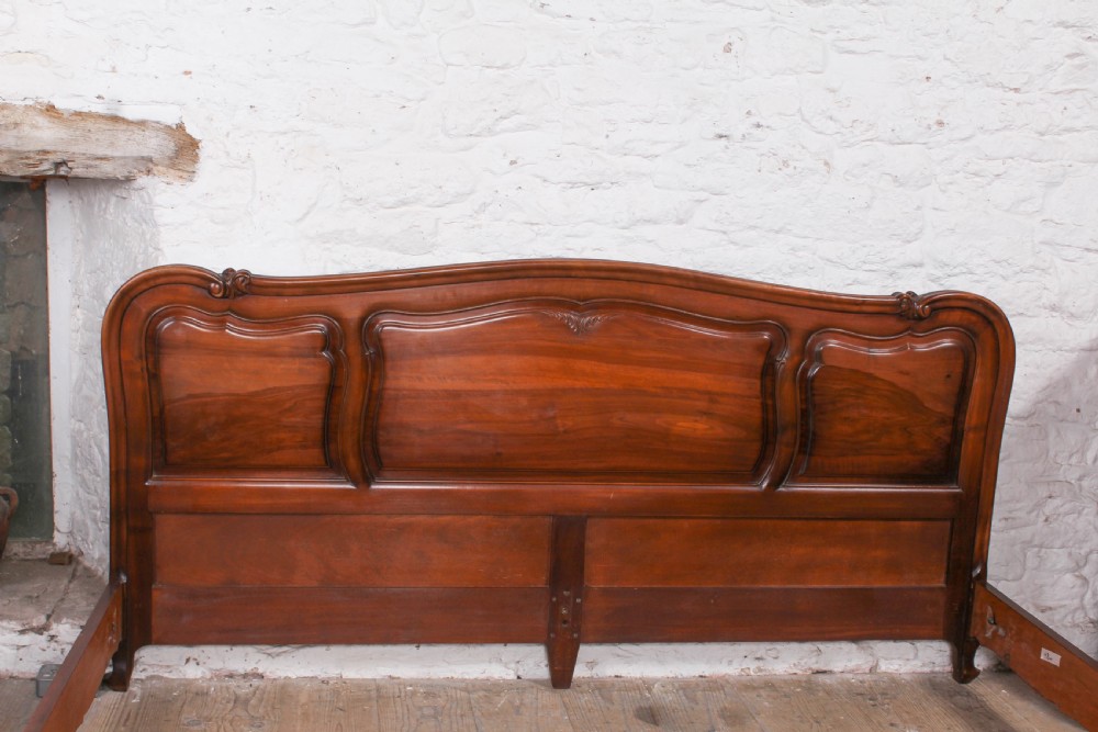 2 meter wide super king size solid walnut bed with matching bedsides View IV
