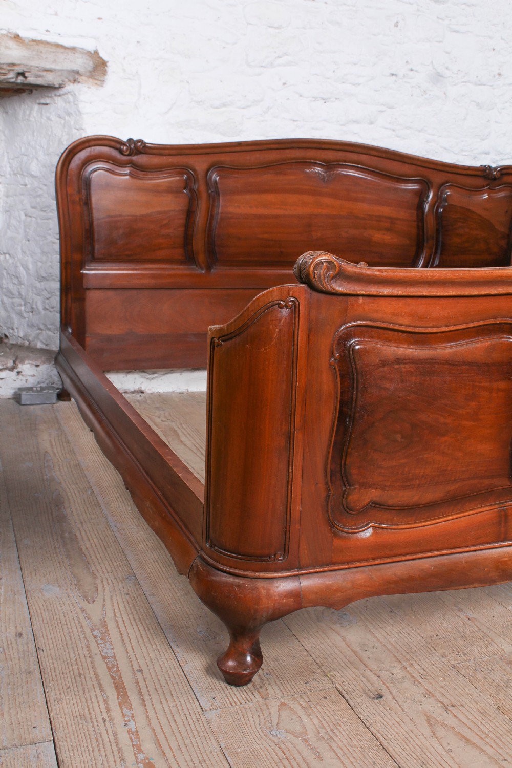 2 meter wide super king size solid walnut bed with matching bedsides View VII