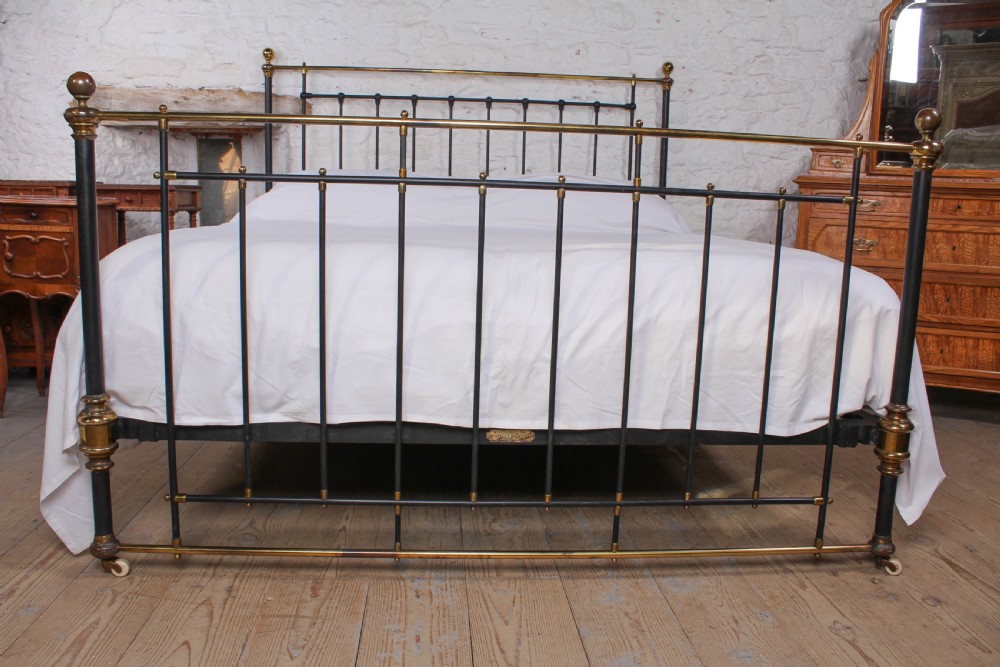 Elegant Winfield brass and iron super king size bed View V