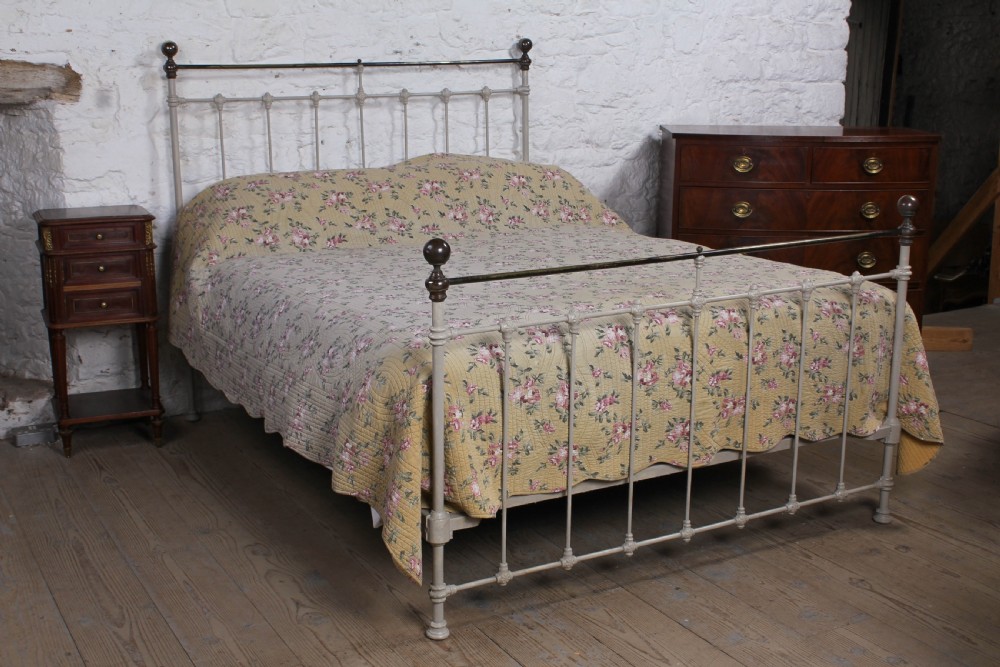Classic French king size brass and iron bed