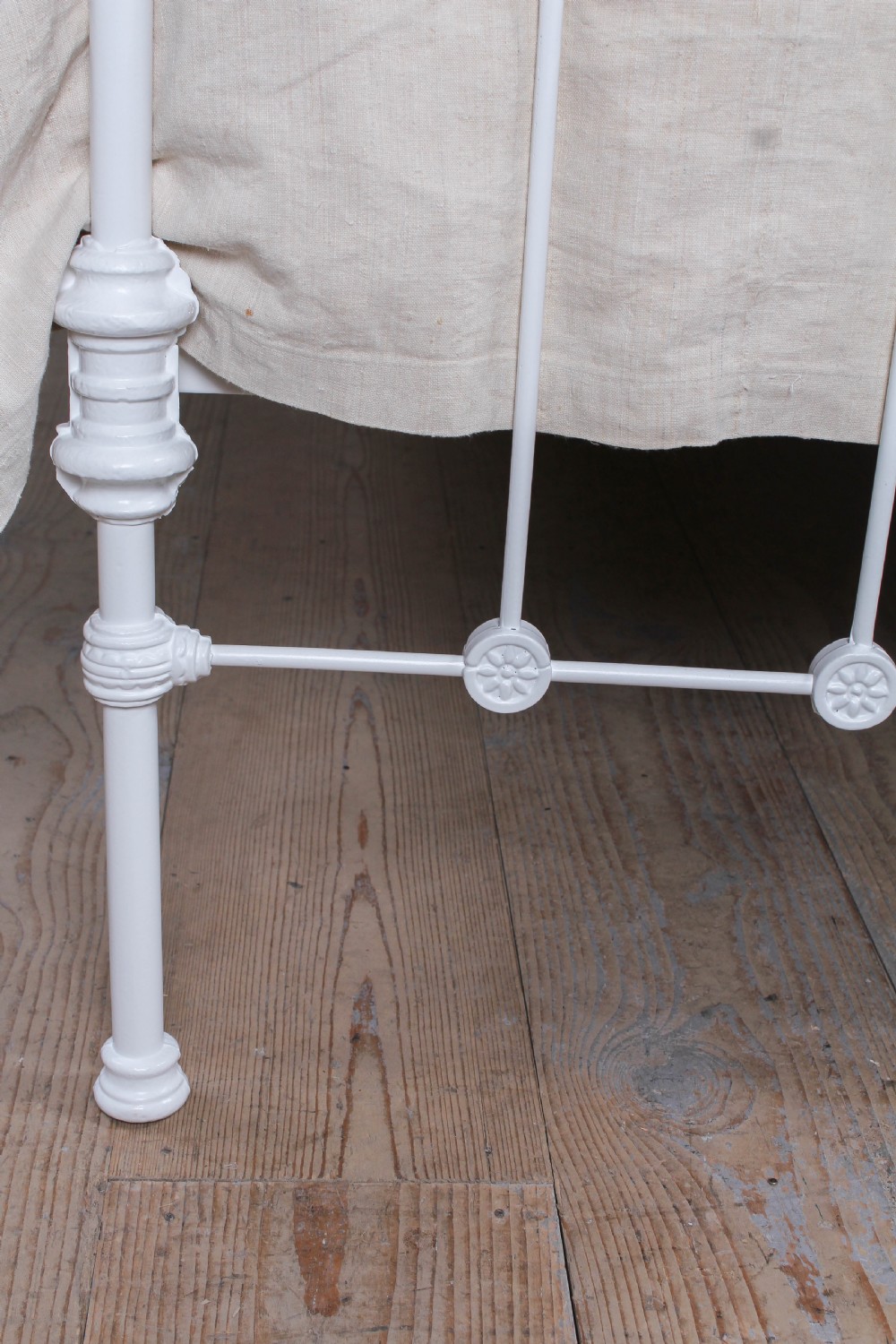 Classic Victorian white and brass double bed View IV