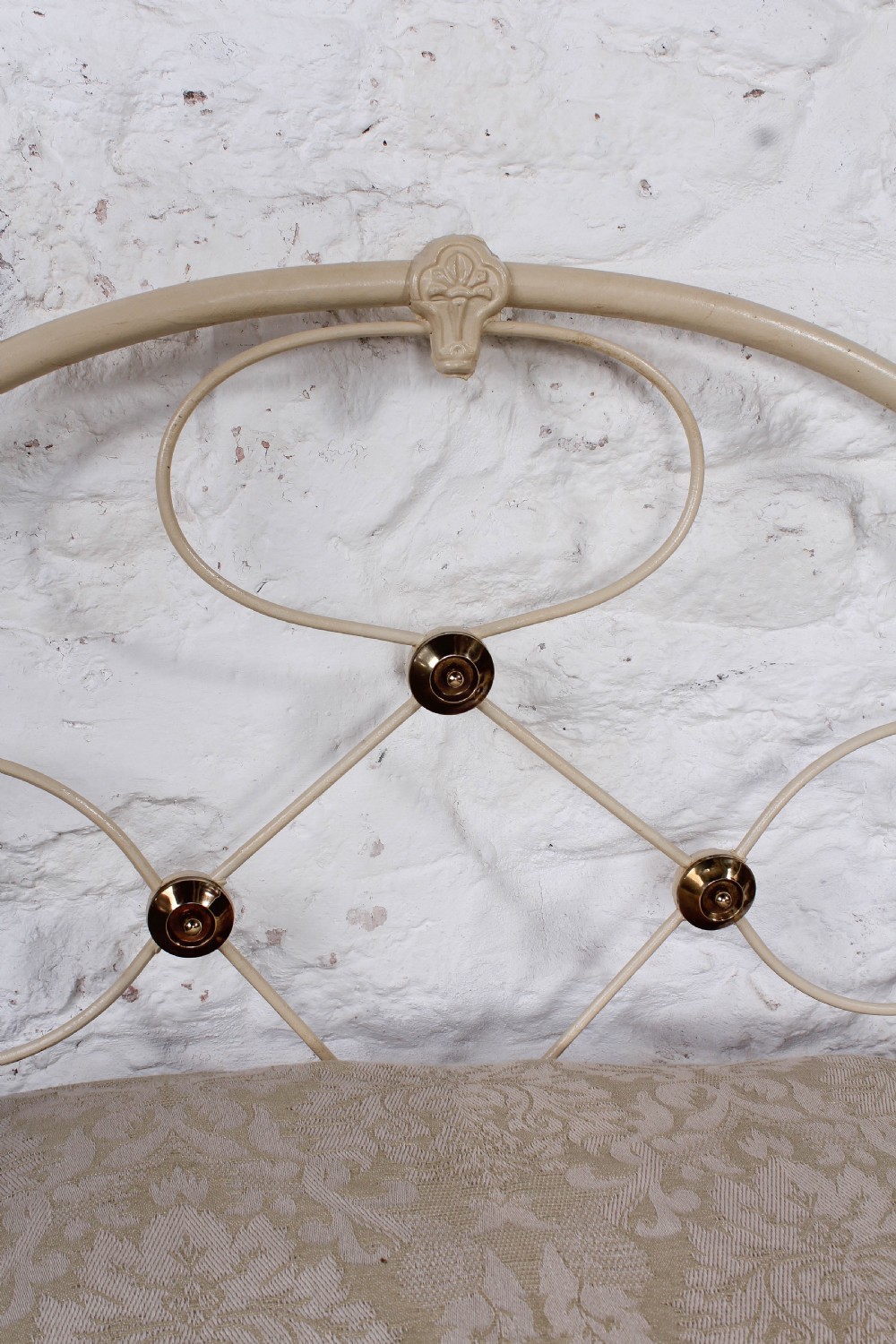 Pretty pair of Victorian brass and iron single no end beds (can be joined) View VI
