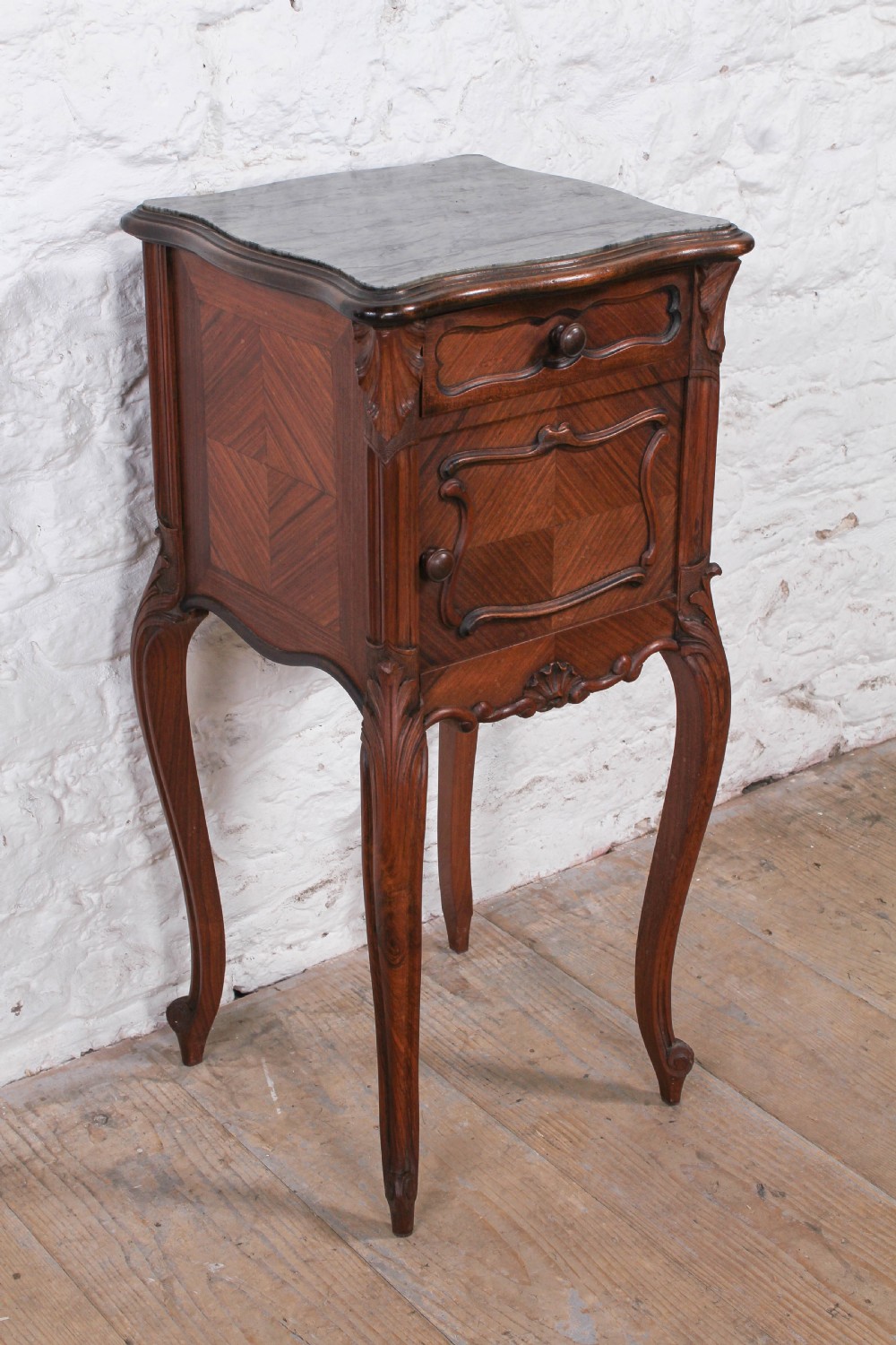 Louis XV style walnut bedside