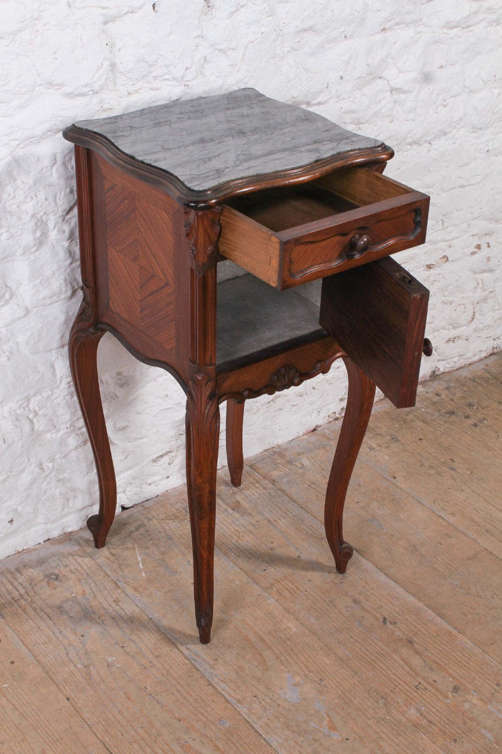 Louis XV style walnut bedside View III