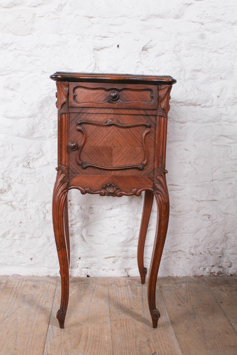 Louis XV style walnut bedside View IV