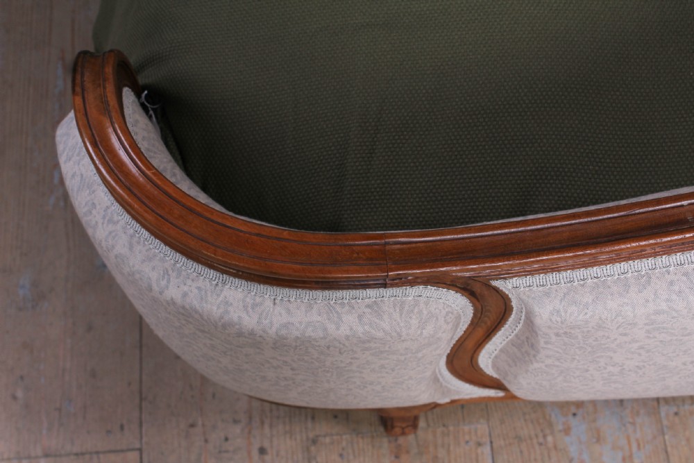 Pretty newly upholstered French Louis Xv style double bed View VIII