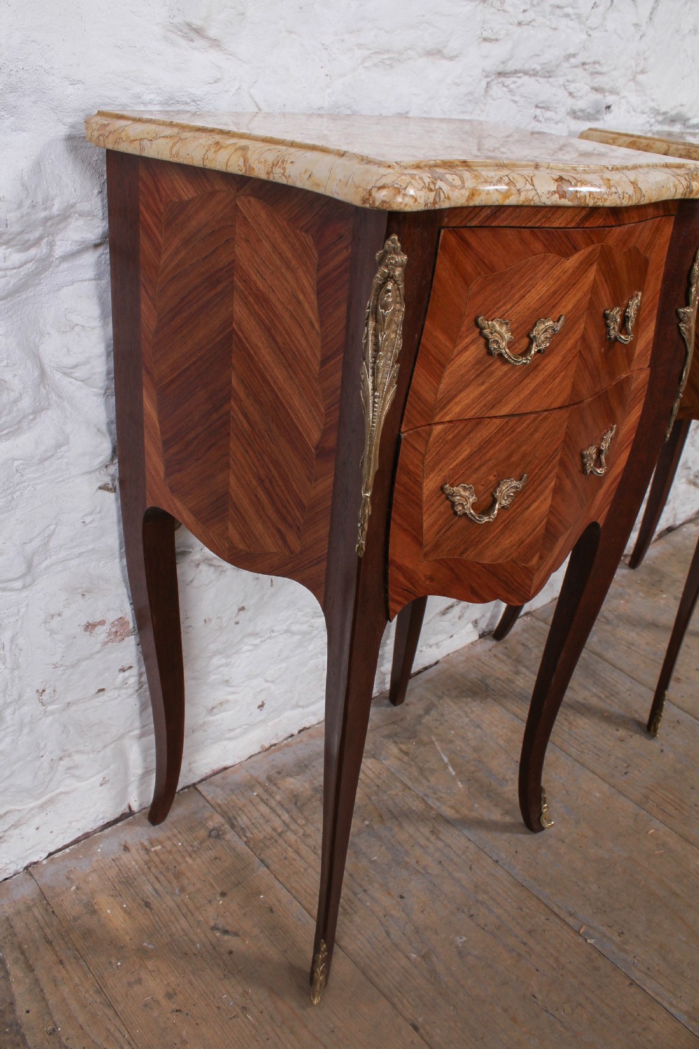 Very nice pair of bow French bedsides View VIII