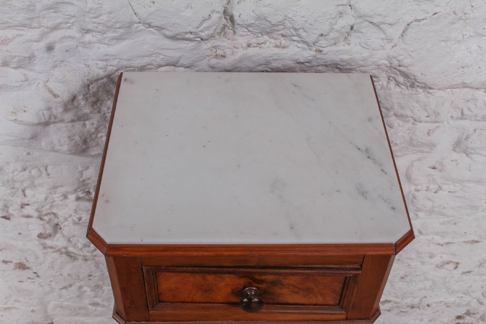 Attractive tall mahogany bedside cabinet View III
