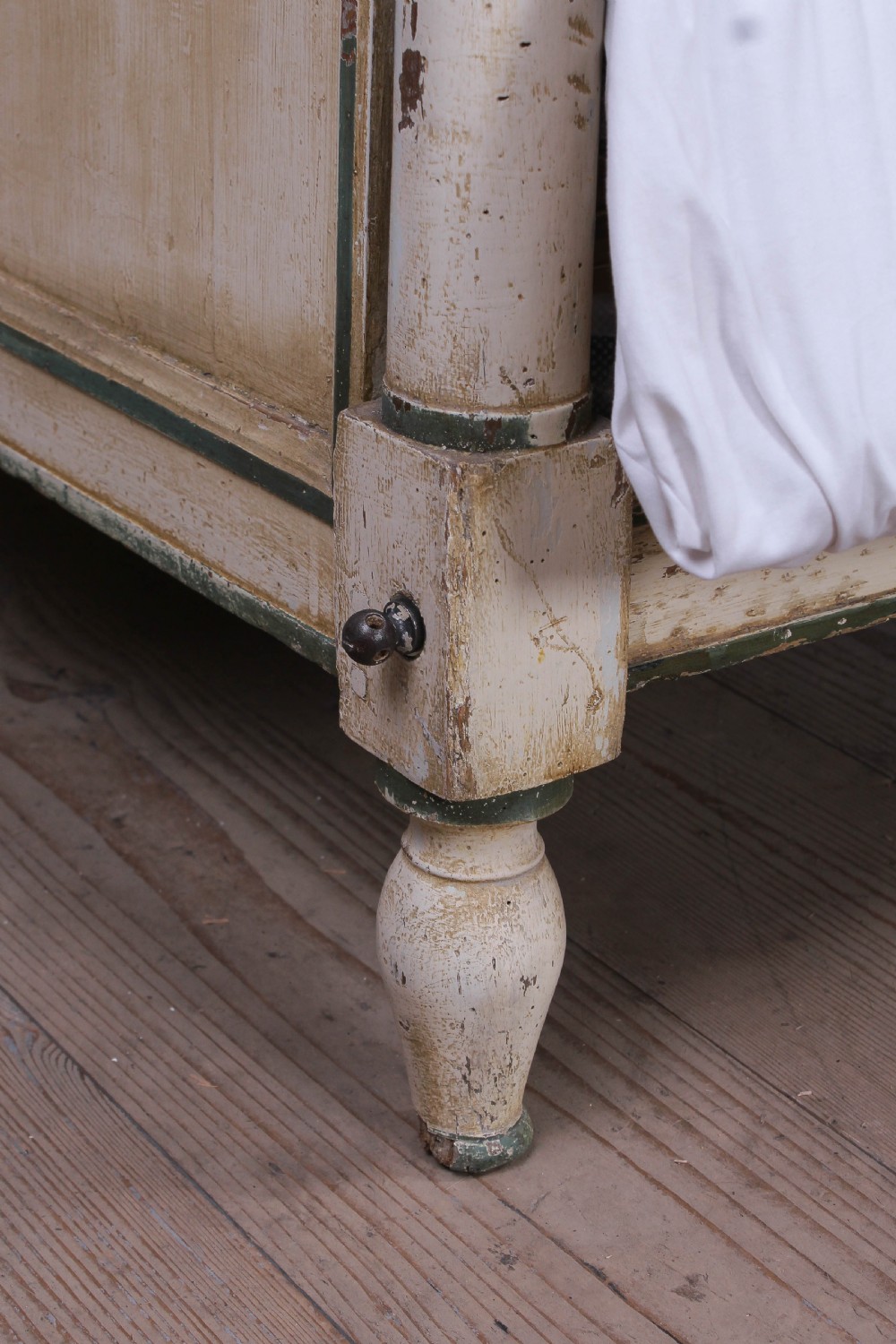 Early French  aged paint day bed View V