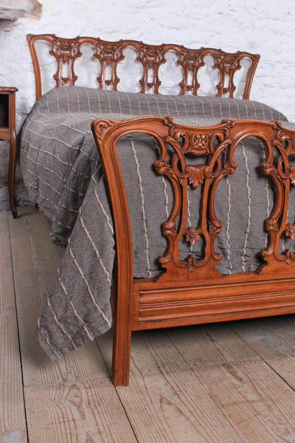 Very rare and individual Chippendale style king size bed View III
