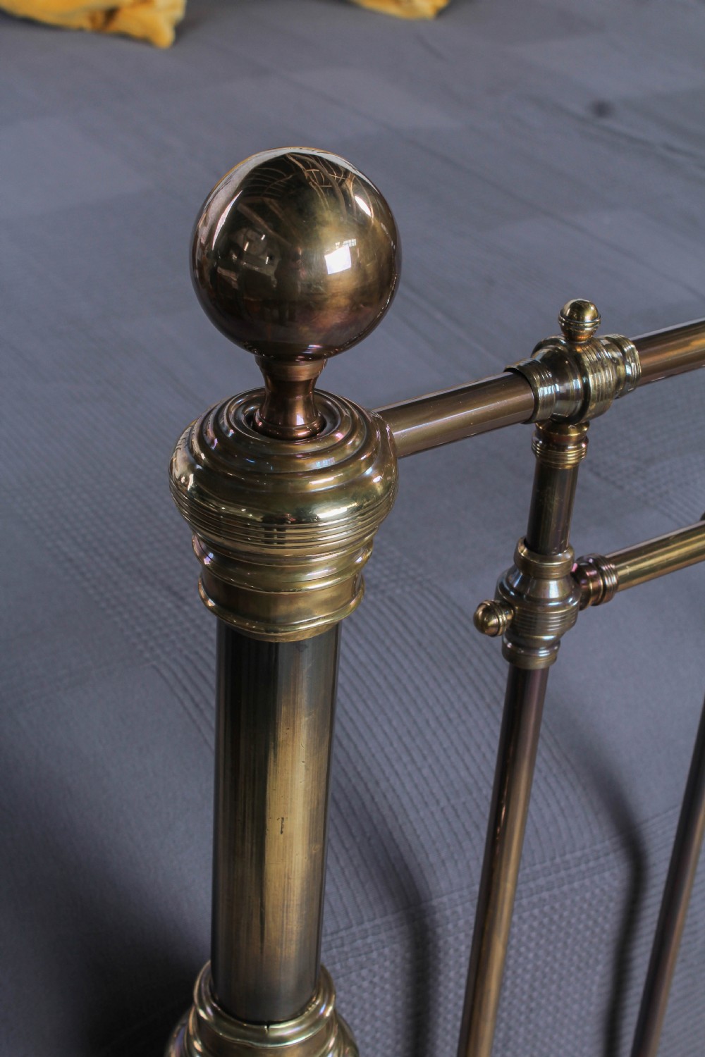 Very handsome Victorian 6Ft super king size brass and iron bed by Maple and Co. View II