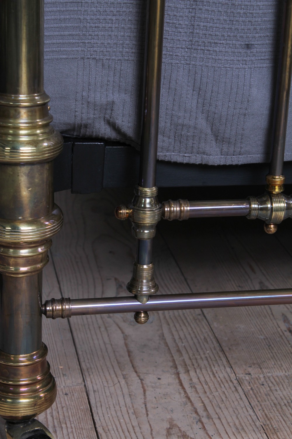 Very handsome Victorian 6Ft super king size brass and iron bed by Maple and Co. View VII