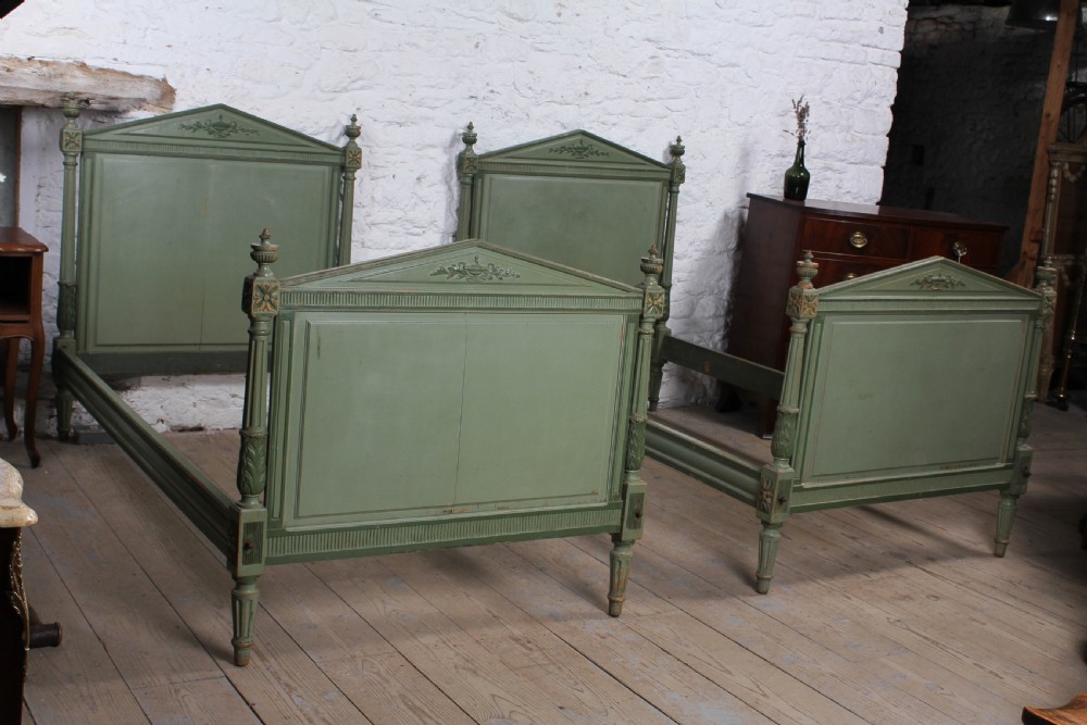 Lovely pair of  French Empire style large single beds View II