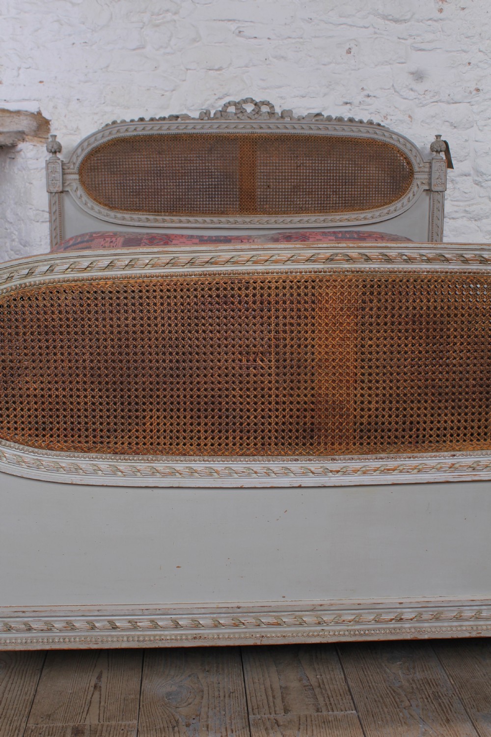 Fabulous French carved and caned king size bed View IV