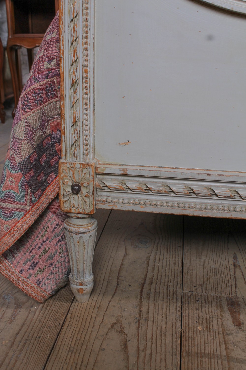 Fabulous French carved and caned king size bed View VIII