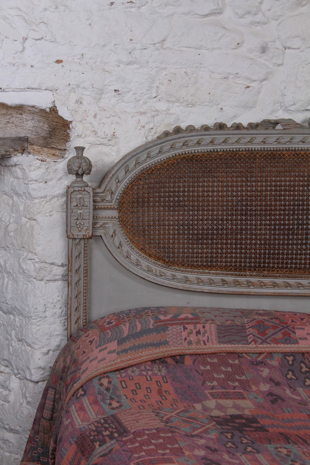 Fabulous French carved and caned king size bed View XII