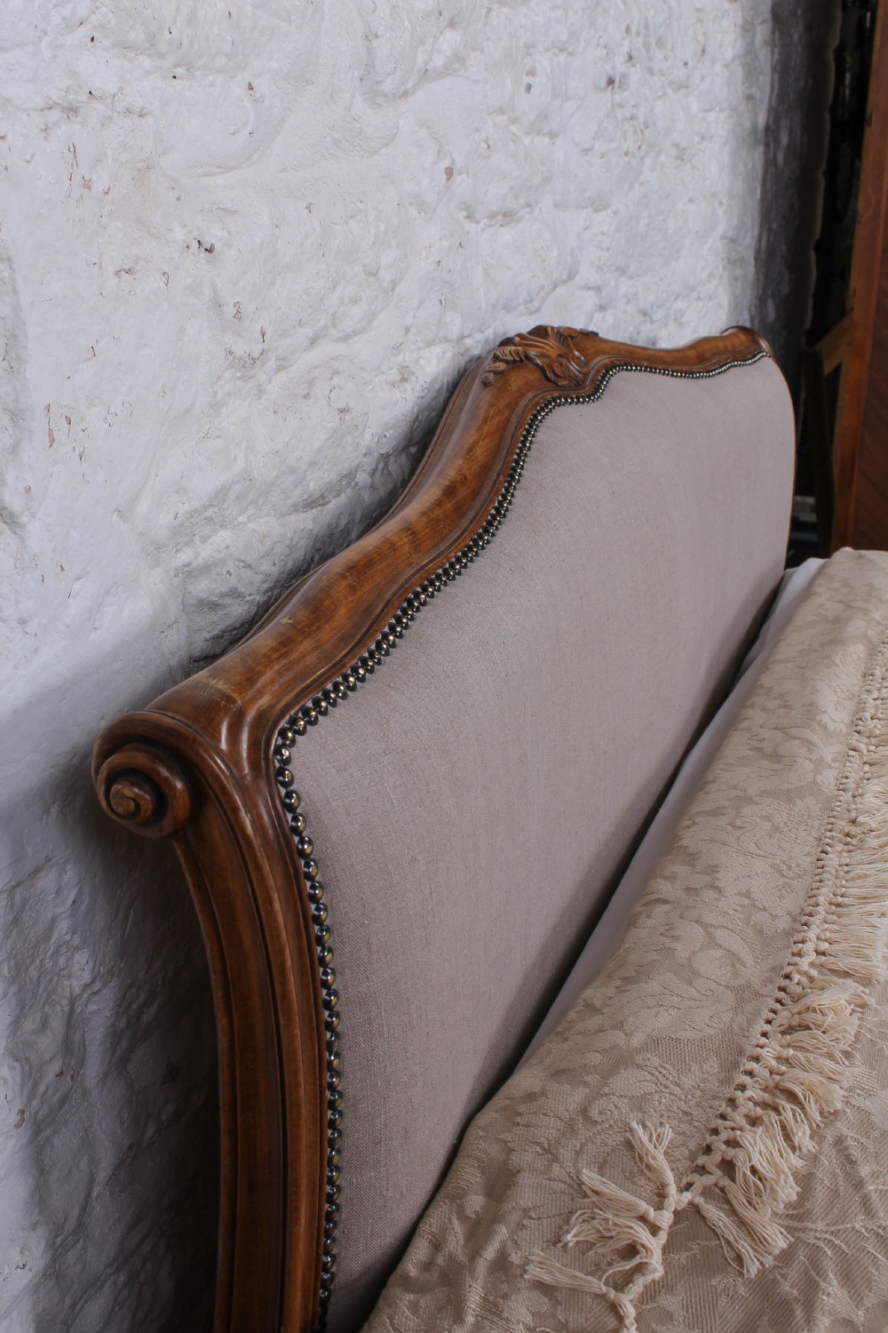 Newly upholstered King size French lit bateau style  View IV
