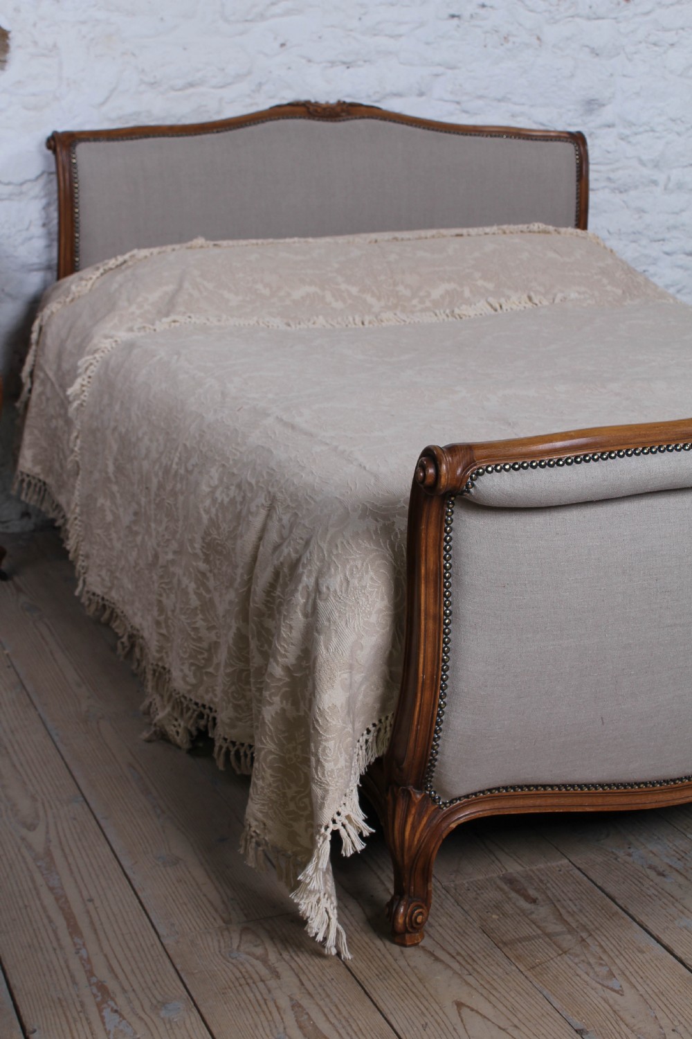 Newly upholstered King size French lit bateau style  View VI