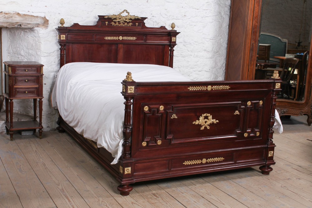 Handsome French Empire style  and ormolu bed