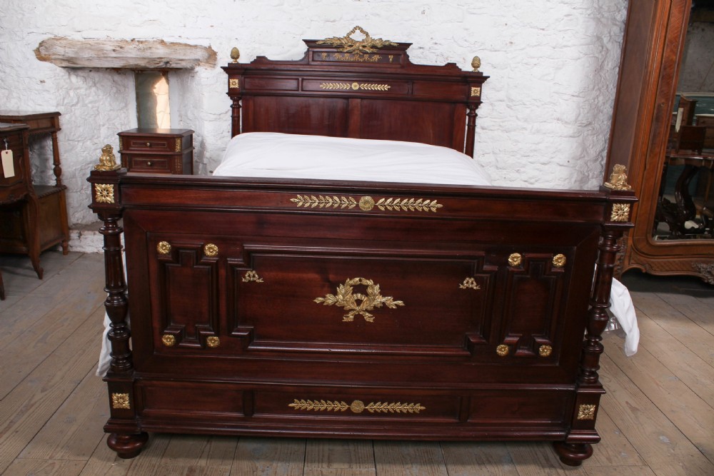 Handsome French Empire style  and ormolu bed View XI
