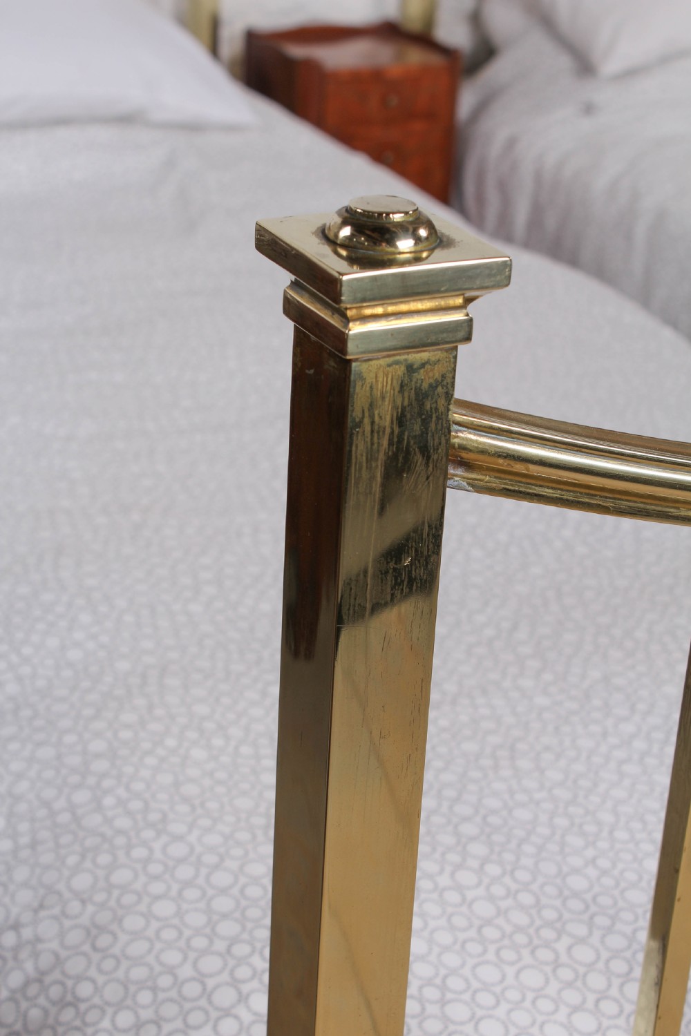 Pair of Maple and co elegant Edwardian single beds  View II