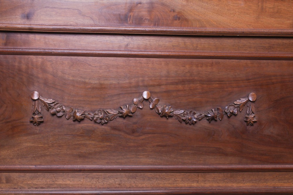 Attractive French walnut double bed View III