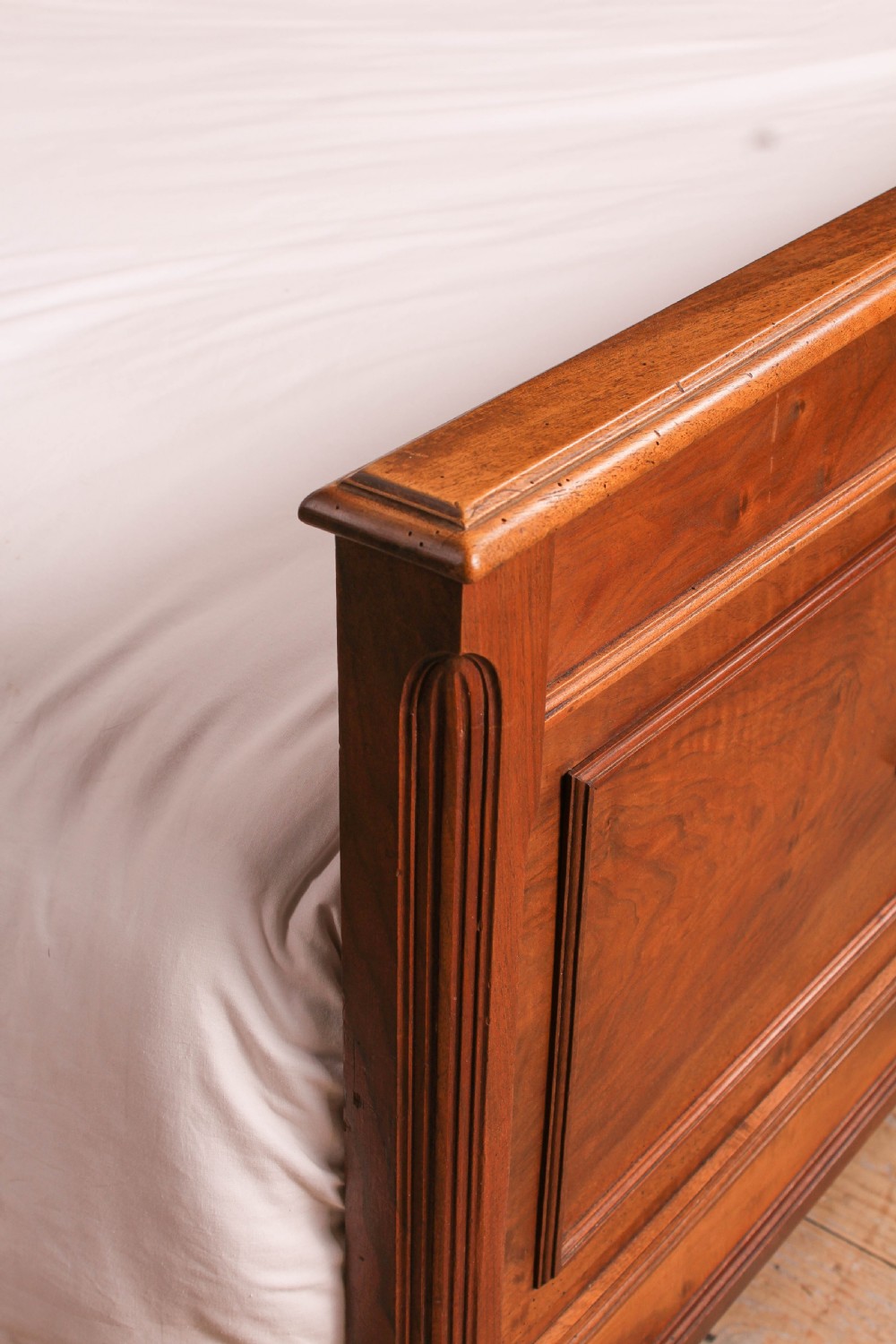Attractive French walnut double bed View VII