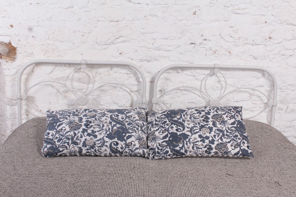 Pretty pair of Irish iron no end simple beds View VII