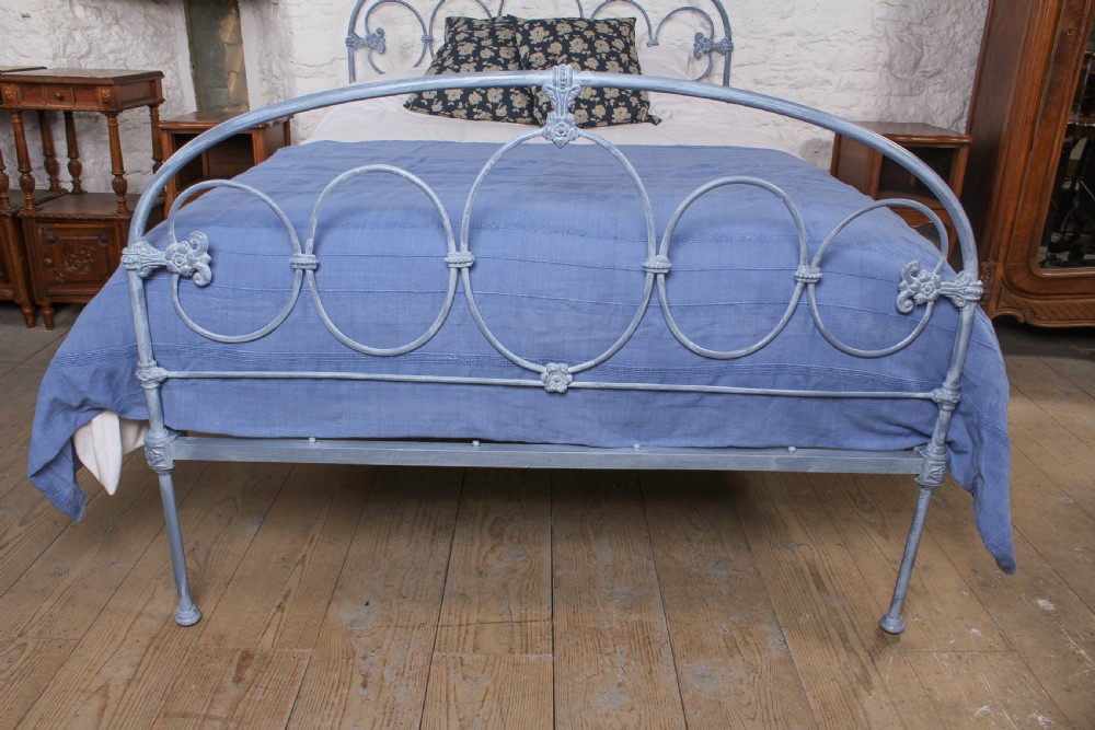 Lovely rare Victorian iron double bed View III
