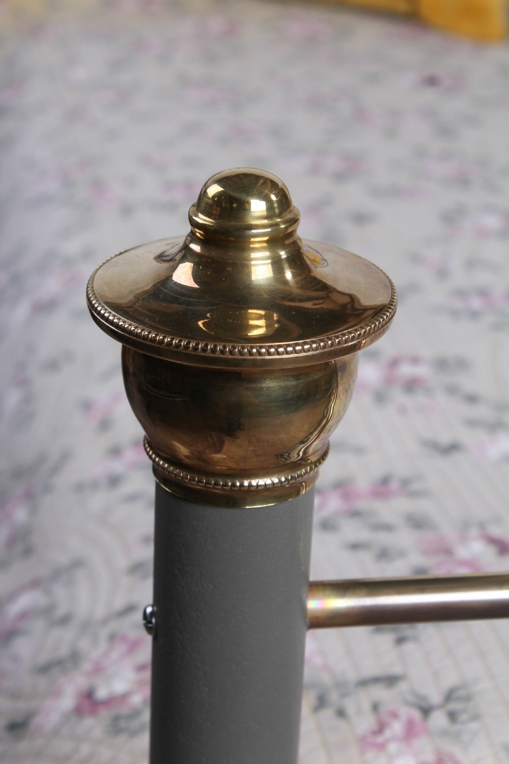 Handsome classic brass and iron Edwardian king size bed View II