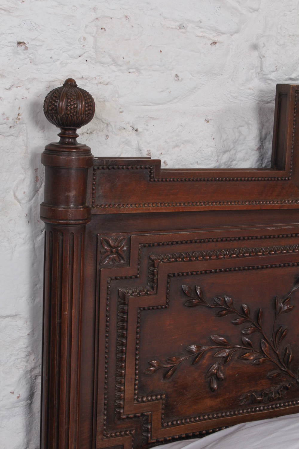 Fabulous Renaissance style carved oak double bed with low foot board View VII