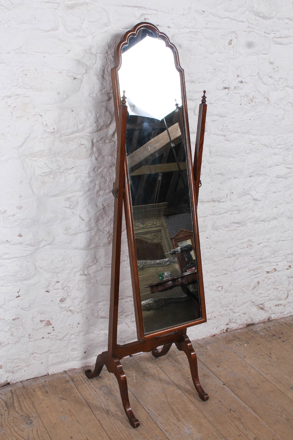 Mahogany cheval mirror View V