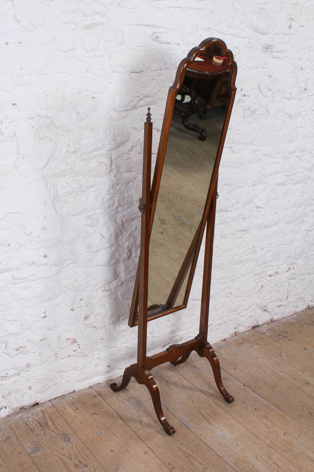 Mahogany cheval mirror View VI