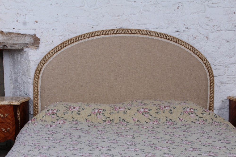 French newly upholstered low end king size bed View III