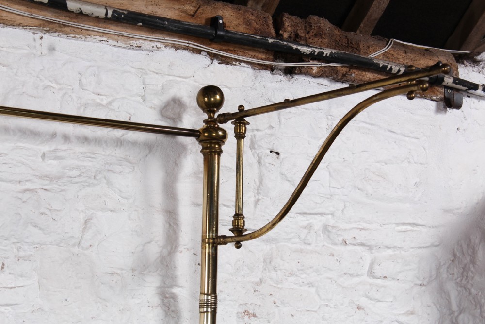Spectacular Victorian king size all brass half tester bed. View VIII